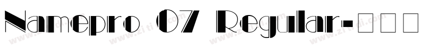Namepro 07 Regular字体转换
